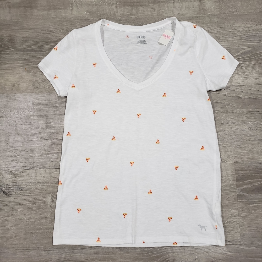 PINK Victoria's Secret t-shirt NWT Pizza Slice Shirt